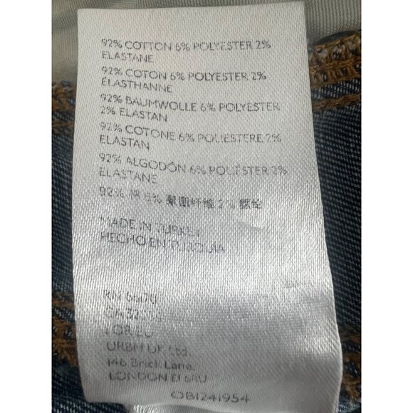 Pilcro & The Letterpress Buckled High-Rise Boyfriend Cropped Slim Jeans Size 26 - Picture 2 of 14